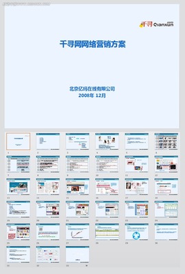 2008千寻网互联网营销推广方案ppt模板